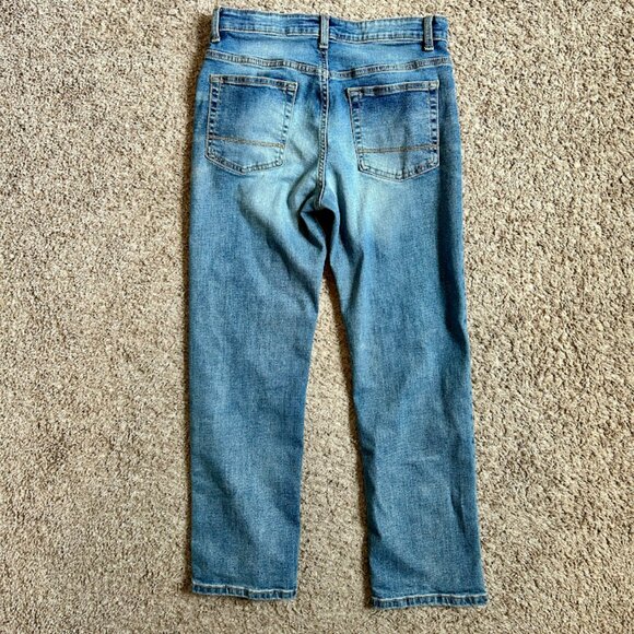 Girls' Medium Wash Straight Leg Stretch Jeans I Size 16 I Cat & Jack - Picture 5 of 6